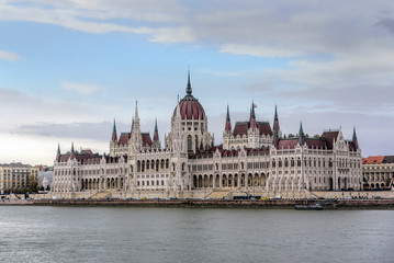 Fototapeta na wymiar Hungarian Parliament in Budapest, Hungary.