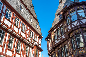 Fachwerkhäuser in der historischen Altstadt von Limburg an der Lahn