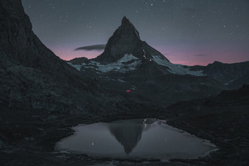 Sunrise in front of the Matterhorn