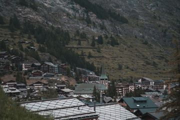 Fototapeta na wymiar The rural landscape around Zermatt