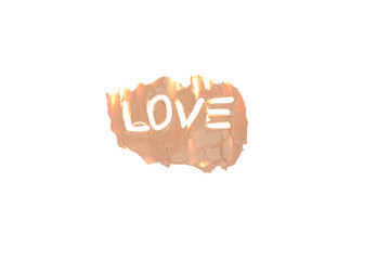 Light beige makeup smear of creamy foundation isolated on white background.