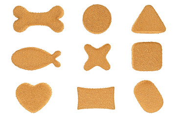 Dry food for cat and dog.Pet food on white background.3D render