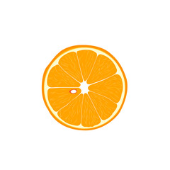 Orange cutaway vector illustration.