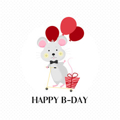 Isolated cute cartoon Mouse