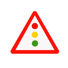 Traffic light sign vector illustration.