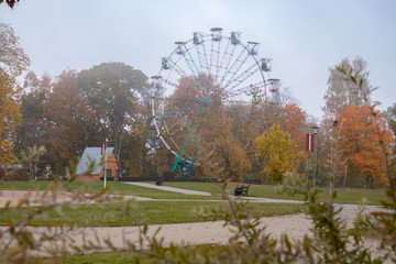 old ferris wheel in the park