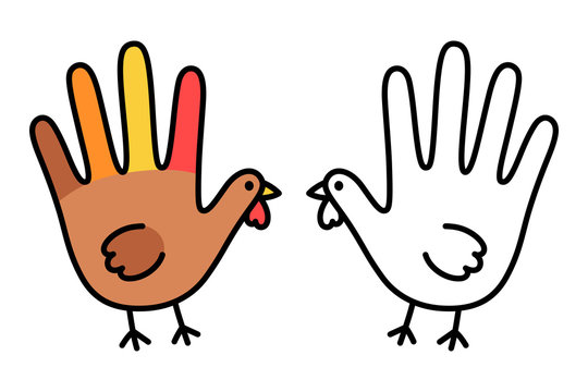 Hand print turkey