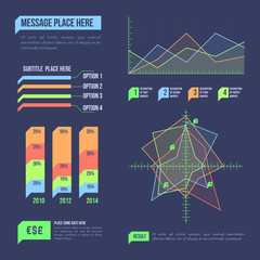 business infographic elements template set.