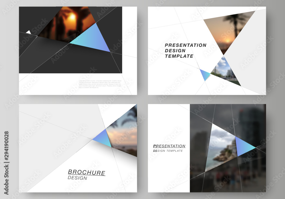 Poster the minimalistic abstract vector layout of the presentation slides design business templates. creati