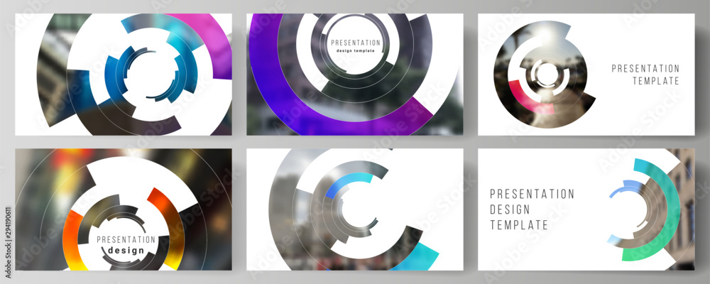 Poster the minimalistic abstract vector layout of the presentation slides design business templates. futuri