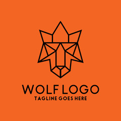 Wolf Line Logo Design Inspiration For Business And Company.