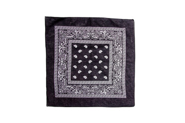 Black bandana isolated on white