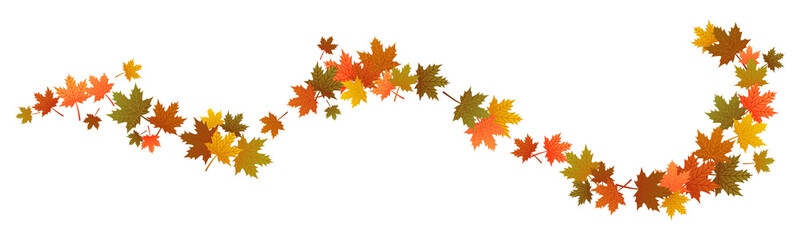 Autumn leaves in the wind, swirl, maple leaf - obrazy, fototapety, plakaty