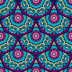 Colorful vector seamless tiles design surface background