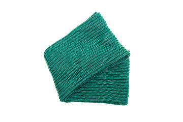 Green beanie isolated on white