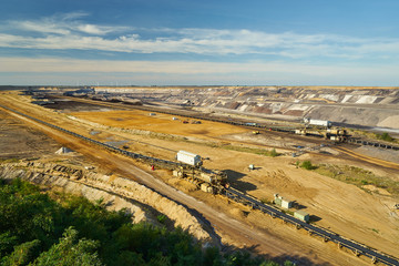Obraz premium open cast mine for brown coal in Germany