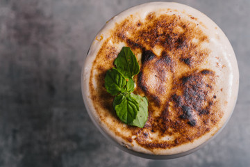 Tiramisu served in a cup
