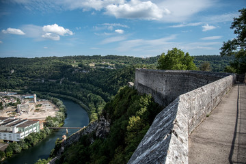Besancon castle at river