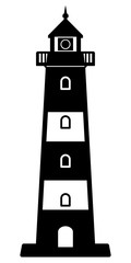 gz522 GrafikZeichnung - german - Leuchtturm Symbol: english - lighthouse icon: simple template - 1to2 - xxl g8608
