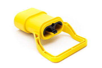Electrical battery connector for forklift or truck on isolated white background