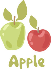 Red apple vector icon. Red apple symbol illustration. Fruit illustration for farm market menu. Healthy food design