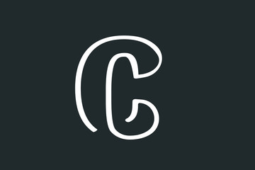 C Letter Linked Luxury Premium CC minimal logo design