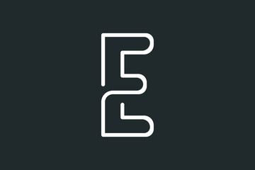 E Letter Linked Luxury Premium minimal logo design