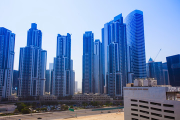 modern buildings in Dubai city, United Arab Emirates