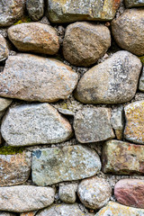 Old Bulgarian traditional stone fence background at the Vitosha Mountain village of Chuypetlovo, Bulgaria