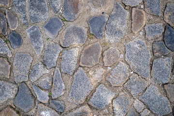 Irregular stone or cobblestone - background or texture