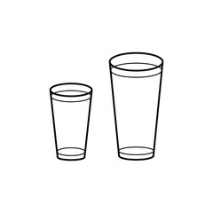 glass icon vector flat design