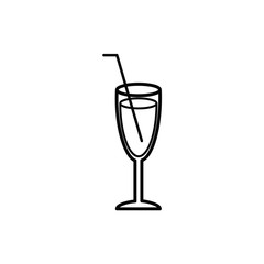 glass icon vector flat design