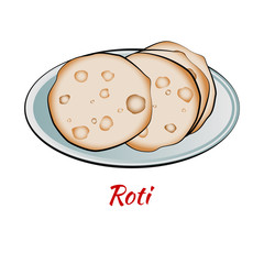 Set of delicious and famous food of Indian in colorful gradient design icon