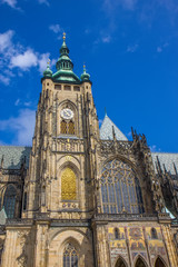 Fototapeta na wymiar The Metropolitan Cathedral of Saints Vitus in Prague
