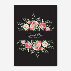 wedding card with beautiful floral