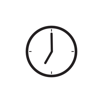 clock icon vector trendy flat design