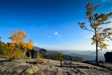 Autumn scenery at Saxon Switzerland