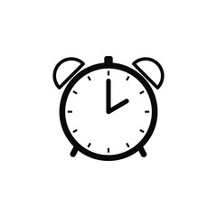 clock icon vector trendy flat design