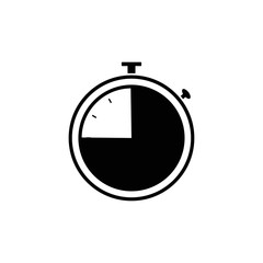 clock icon vector trendy flat design