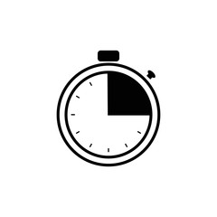 clock icon vector trendy flat design