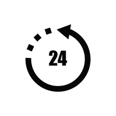 clock icon vector trendy flat design