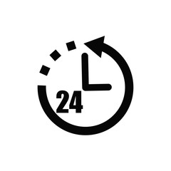 clock icon vector trendy flat design