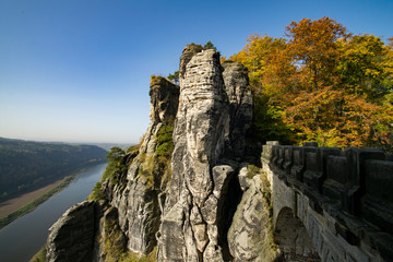 Autumn scenery at Saxon Switzerland
