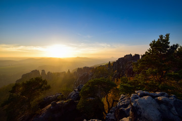 Autumn scenery at Saxon Switzerland