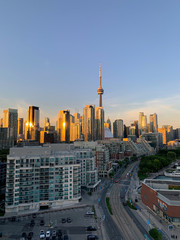 Fototapeta na wymiar Sunset Aerial, Toronto Canada