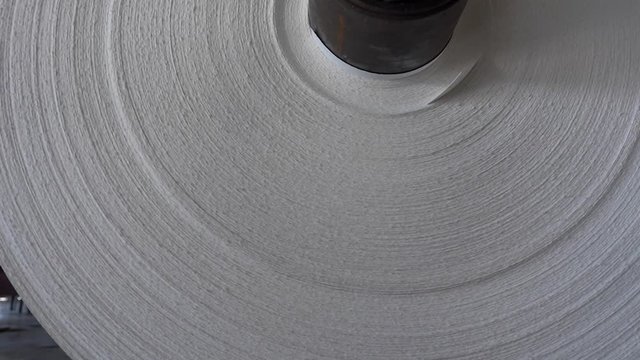 Paper and pulp mill. Cotton paper drum.