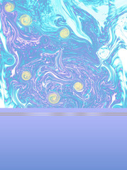 Abstract seamless marbelized pattern for surface. Digital watercolor design. Gentle basic style.