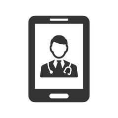 Mobile doctor icon