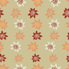 Seamless pattern with the image of abstract plants. Vector illustration.