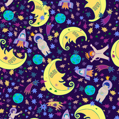 Vector cute design with space theme. 